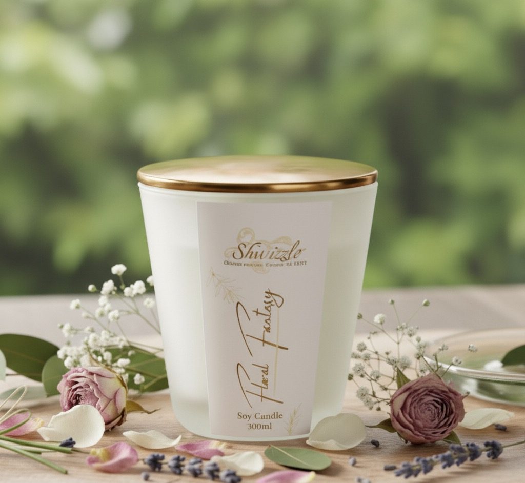 Floral Fantasy soy candle South Africa | Shwizzle