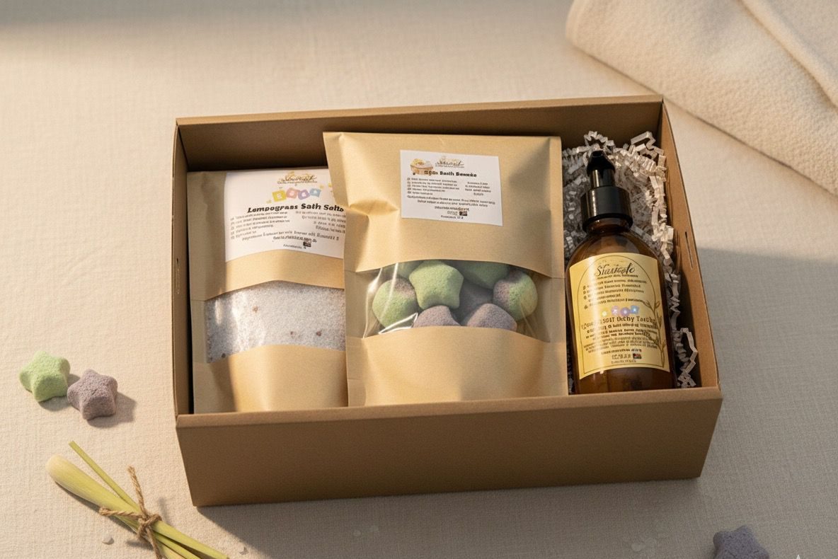 Kids gift set open